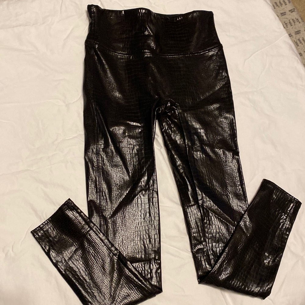 Spanx Faux Leather Croc Shine Leggings